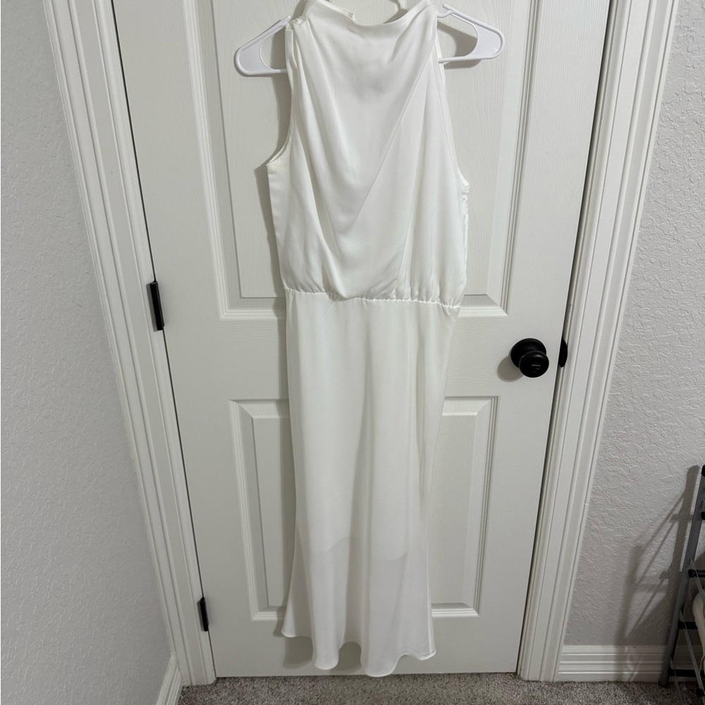 Elegant Satin Sleeveless Dress
